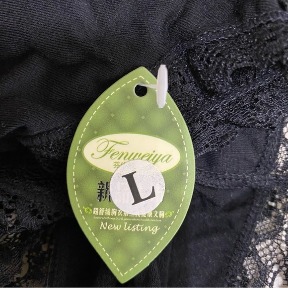 Cakye Women’s Lace Sleep Bra Black - Picture 6 of 7